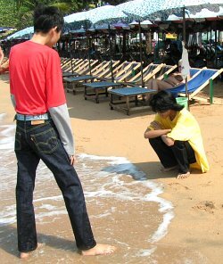 Thai swim in clothes